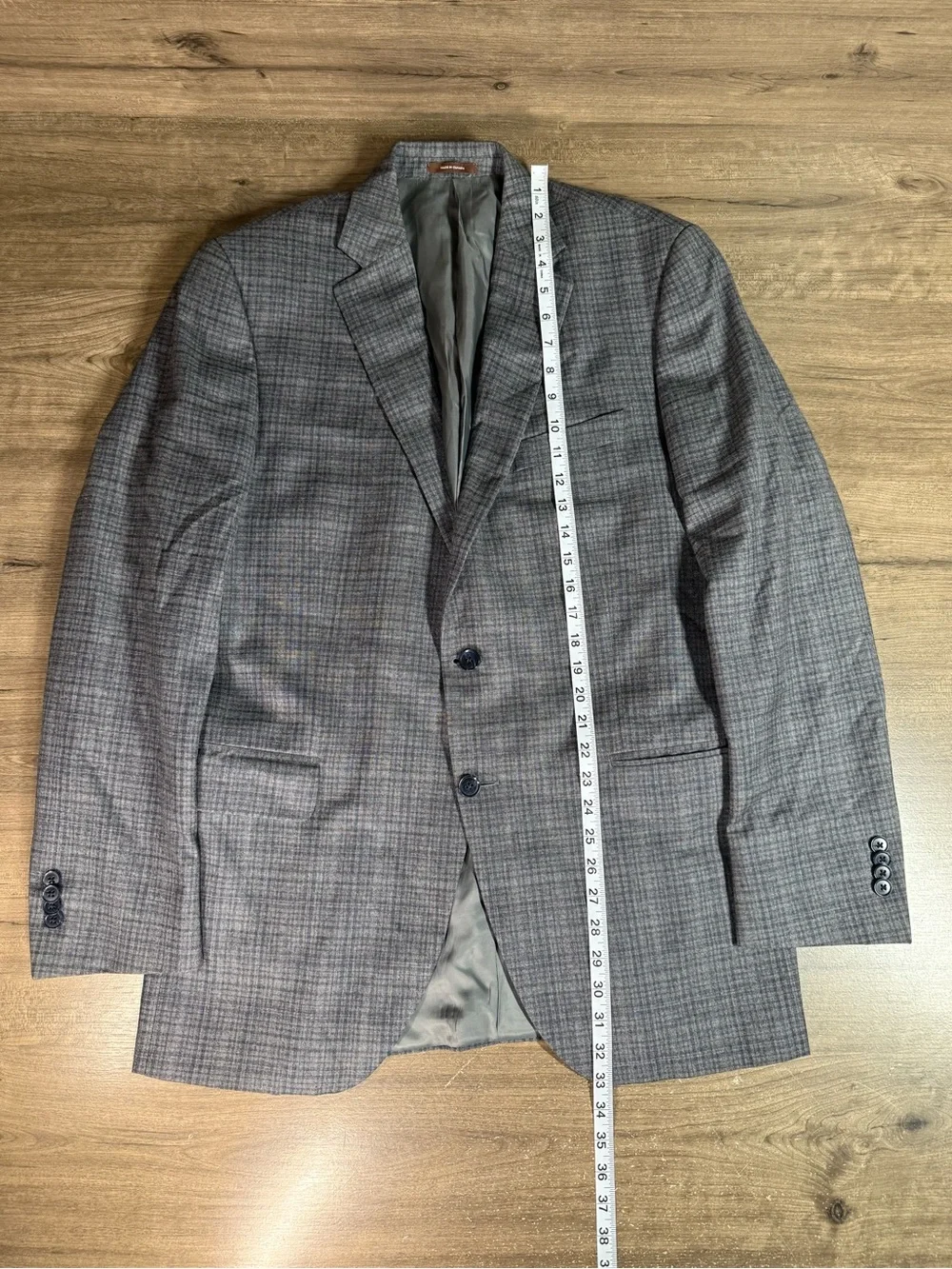 Peter Millar 42T Gray Glen Plaid Wool Cashmere Sport Coat Blazer Made in Canada